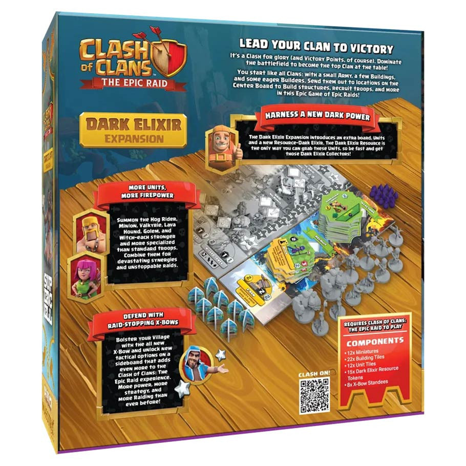 Clash of Clans: The Epic Raid: Dark Elixir Expansion rear cover