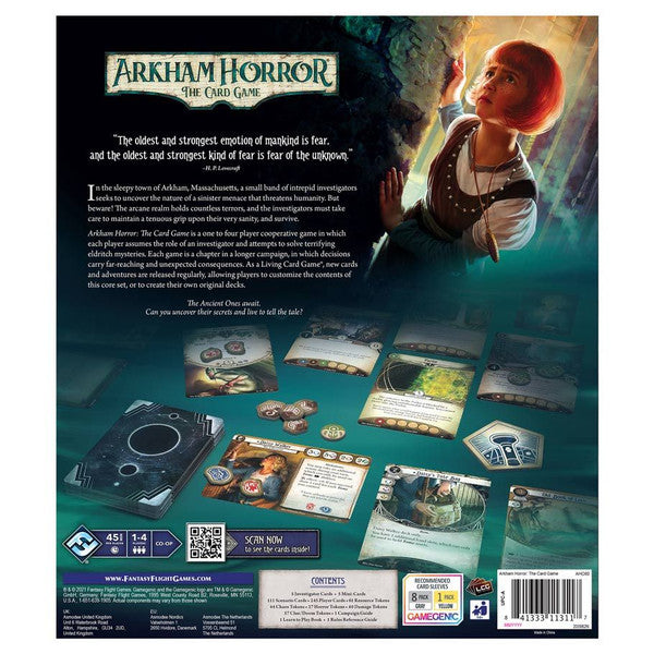 Arkham Horror the Card Game rear cover