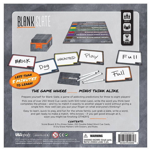 Blank Slate rear cover