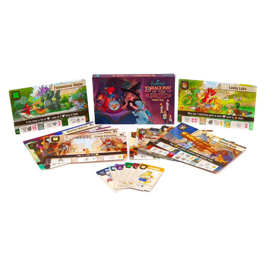 Flamecraft: Dragons of the Past Promo Pack components