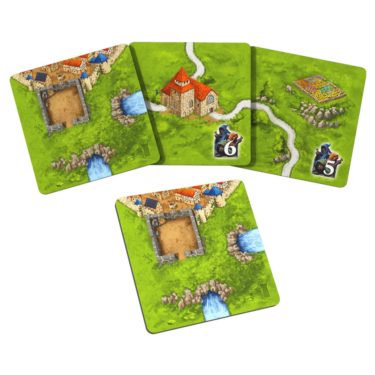 Carcassonne: Expansion 4 - Towers & Thieves components