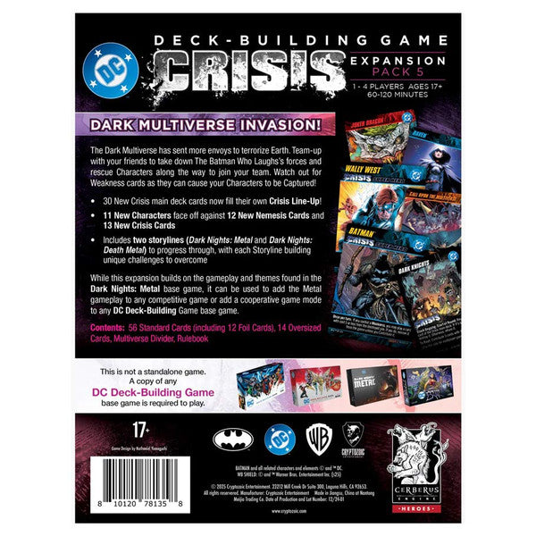 Crisis Pack 5: Dark Nights: Death Metal rear cover