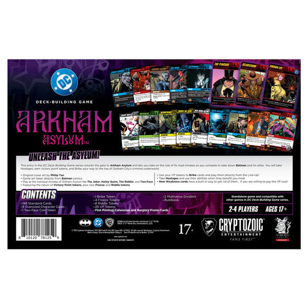 DC Deck-Building Game: Arkham Asylum rear cover