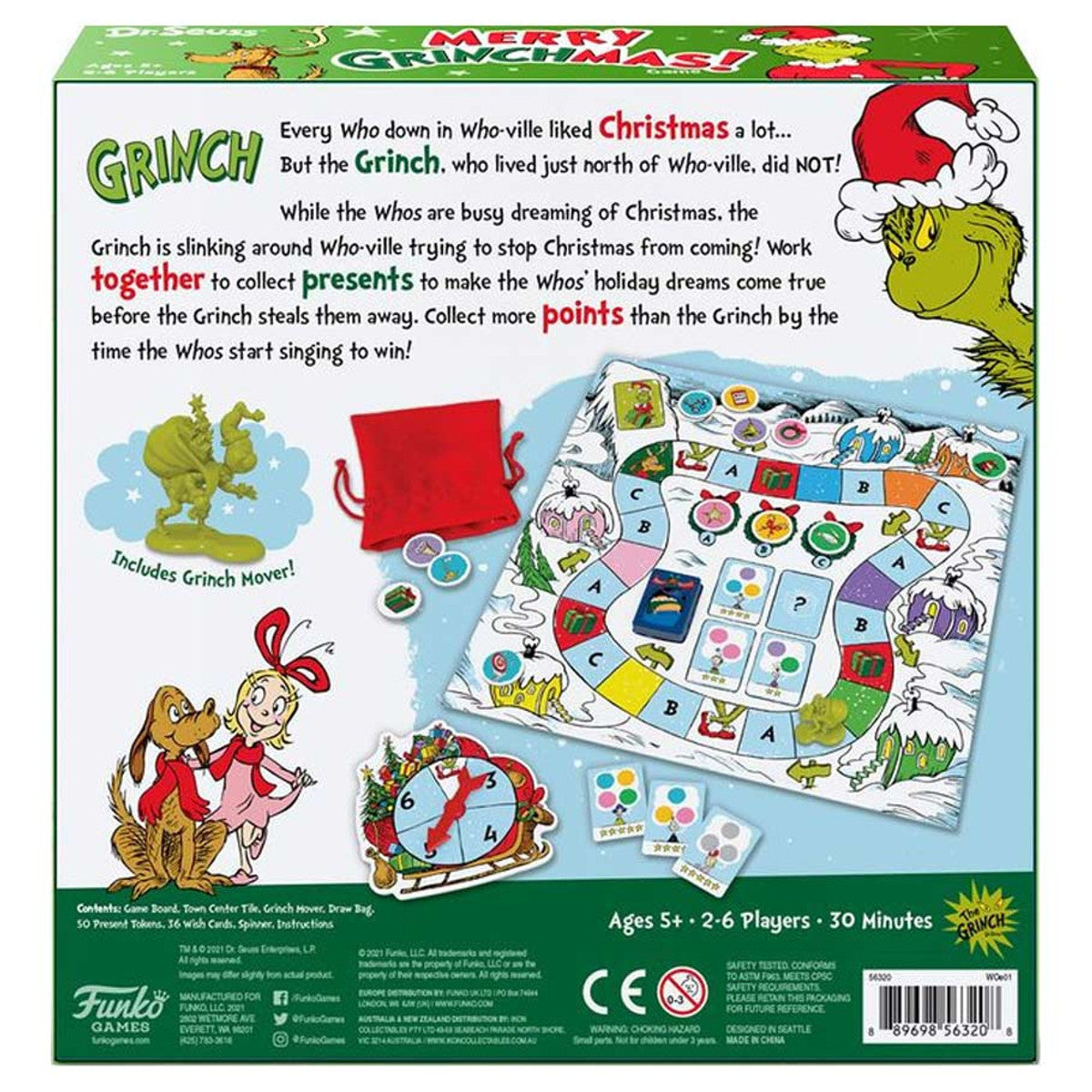 Dr. Seuss: Merry Grinchmas! Game rear cover