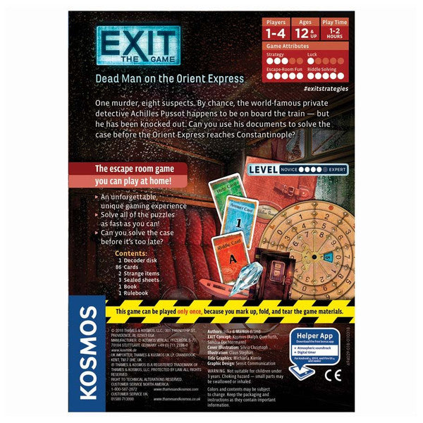EXIT: Dead Man on the Orient Express rear cover