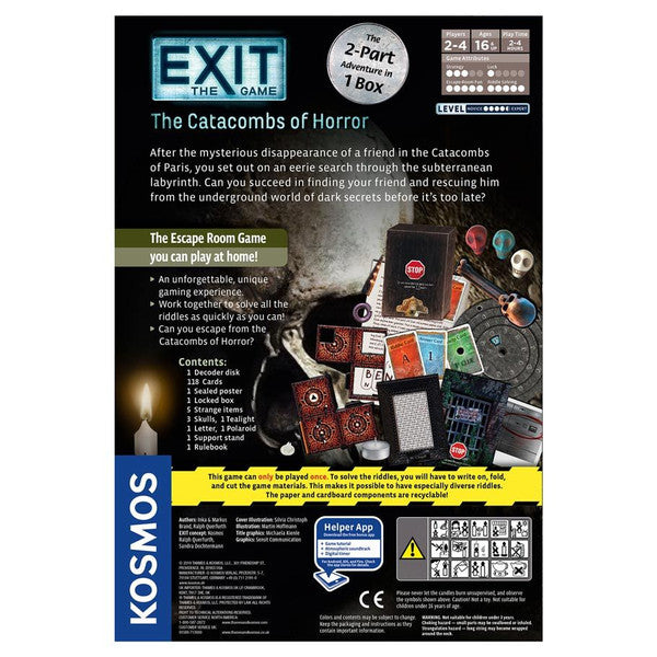 EXIT: The Catacombs of Horror rear cover