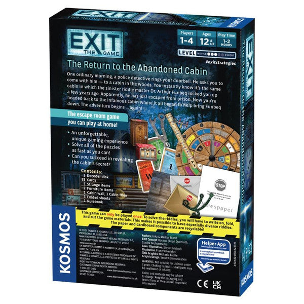 EXIT: The Return to the Abandoned Cabin rear cover