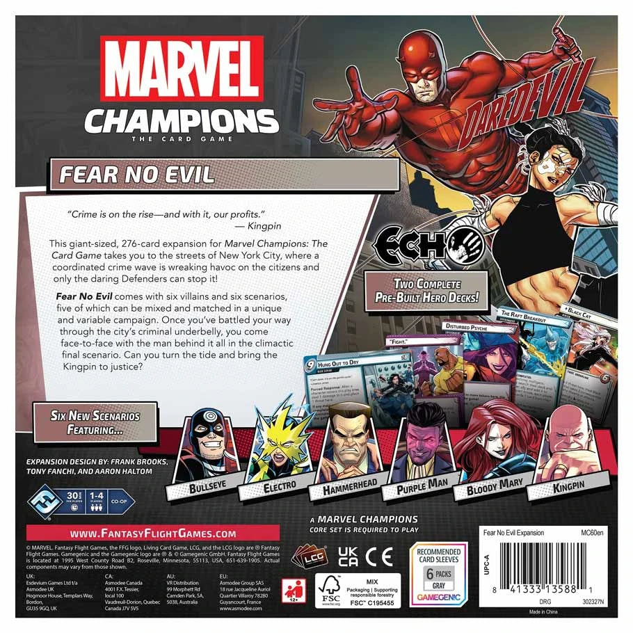Marvel Champions: The Card Game - Fear No Evil rear cover