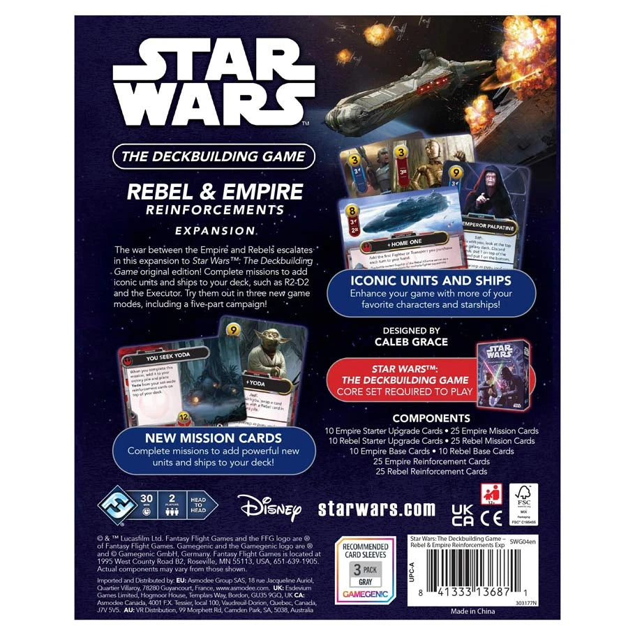 Star Wars: The Deck-building Game - Rebel & Empire Reinforcements rear cover