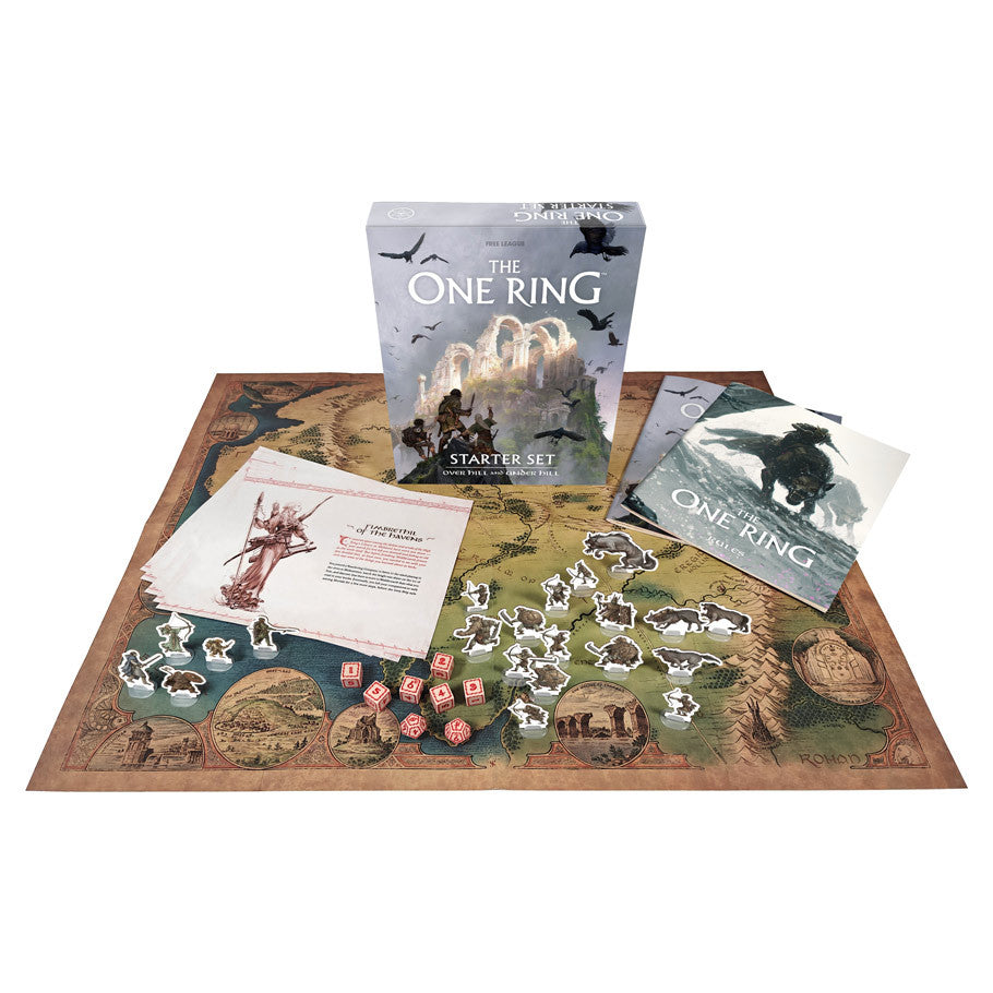The One Ring: Starter Set - Over Hill and Under Hill components
