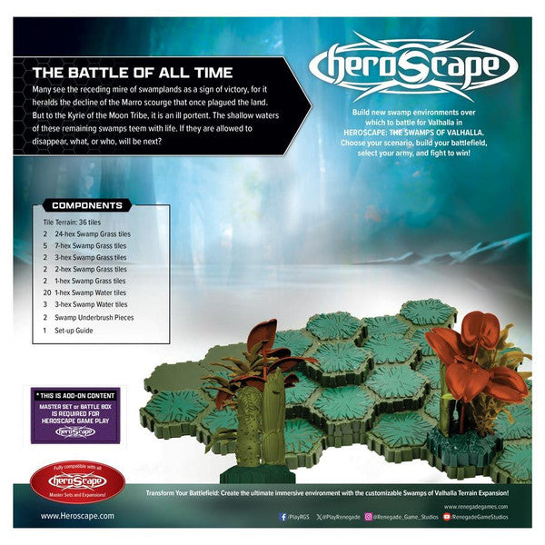 Heroscape: Rising Tide: The Swamps of Valhalla rear cover