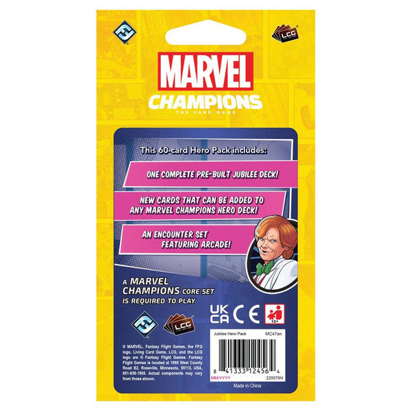 Marvel Champions: The Card Game - Jubilee Hero Pack rear cover
