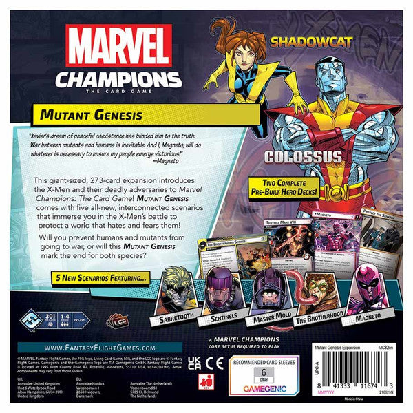Marvel Champions: The Card Game - Mutant Genesis rear cover