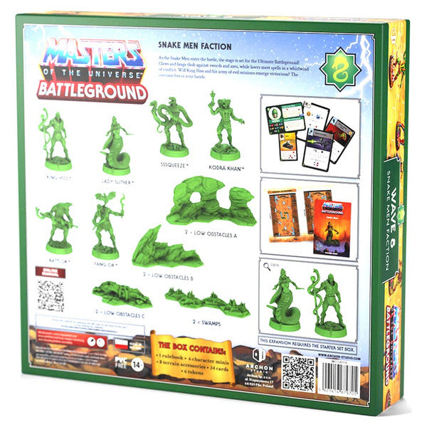 Masters of the Universe: Battleground: Snake Men Faction (Wave 8) rear cover
