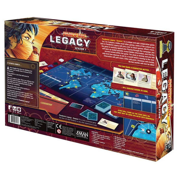 Pandemic: Legacy Season 1 rear cover