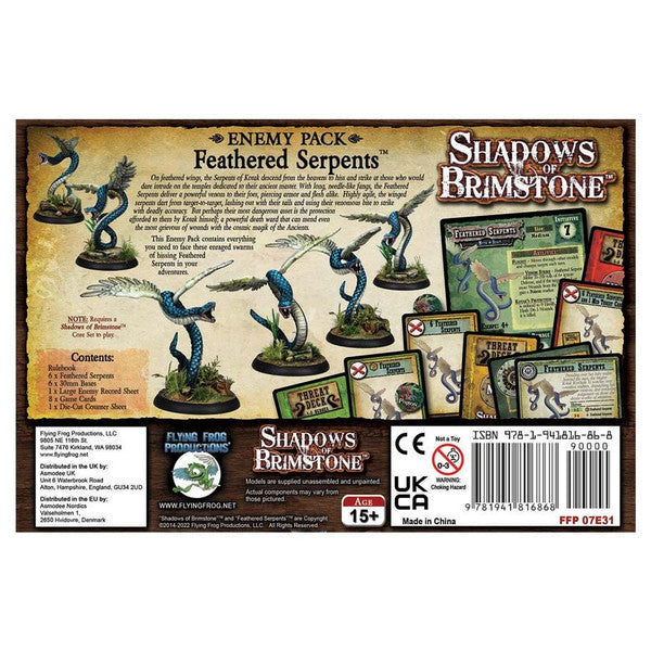 Shadows of Brimstone: Enemy Pack: Feathered Serpents rear cover