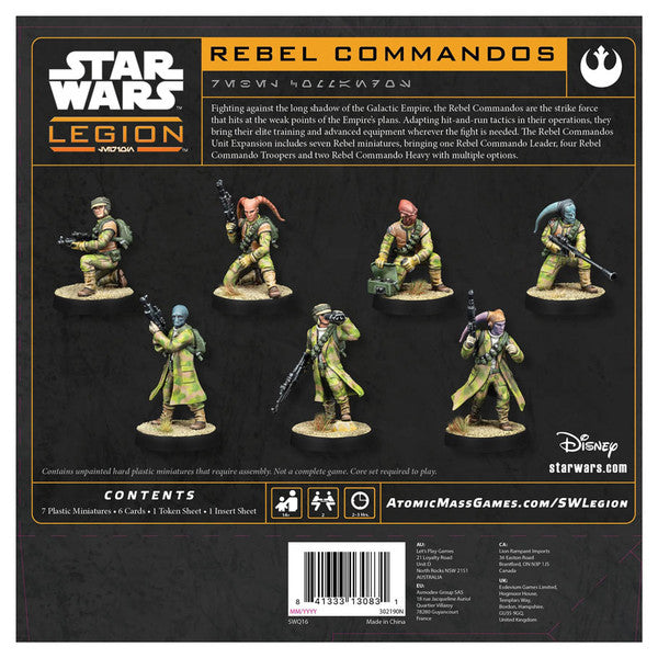 Star Wars Legion: Rebel Commandos rear cover