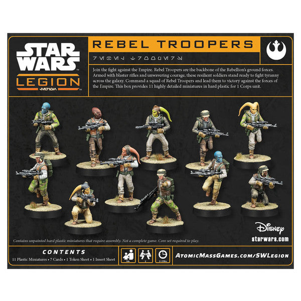 Star Wars Legion: Rebel Troopers rear cover