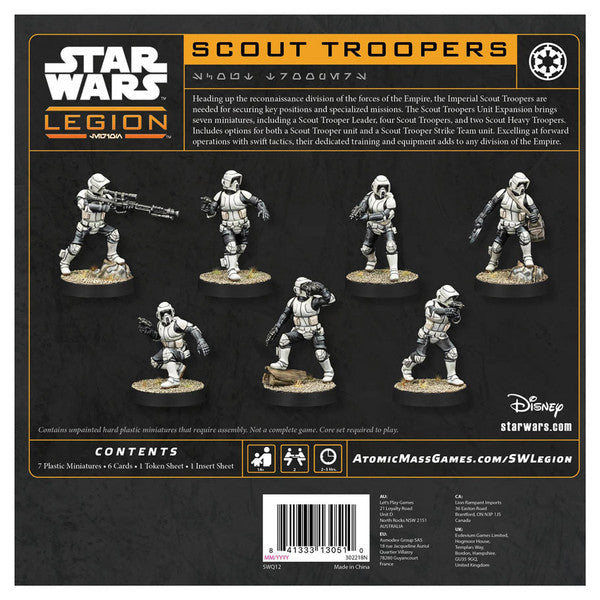 Star Wars Legion: Scout Troopers rear cover