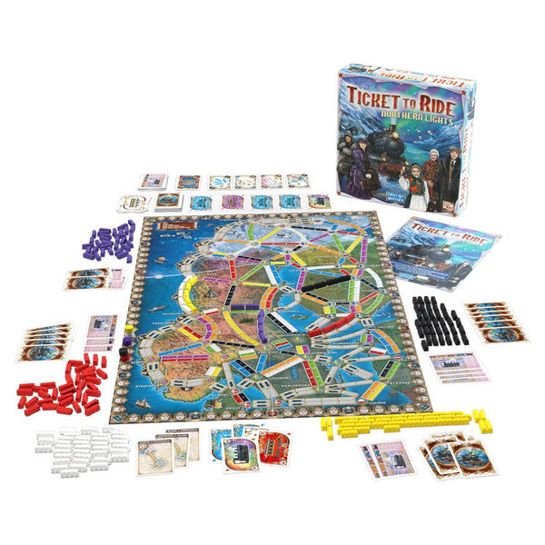 Ticket to Ride: Northern Lights components