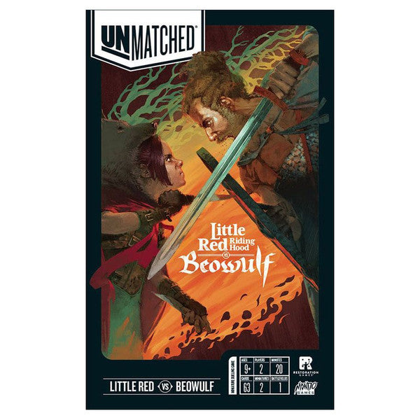 Unmatched: Little Red Riding Hood vs Beowulf board game