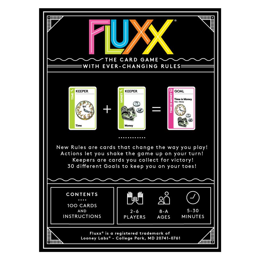 Fluxx 5.0 back of box