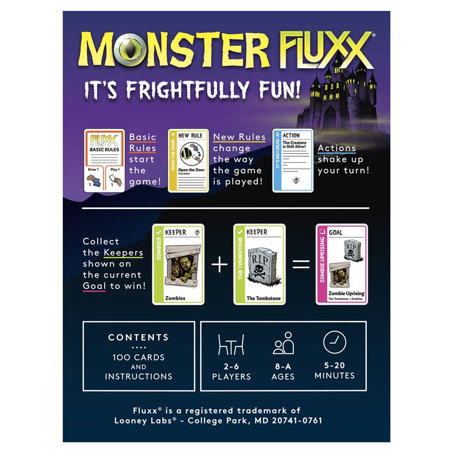 Monster Fluxx back of box