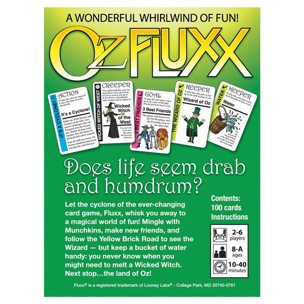 Oz Fluxx back of box