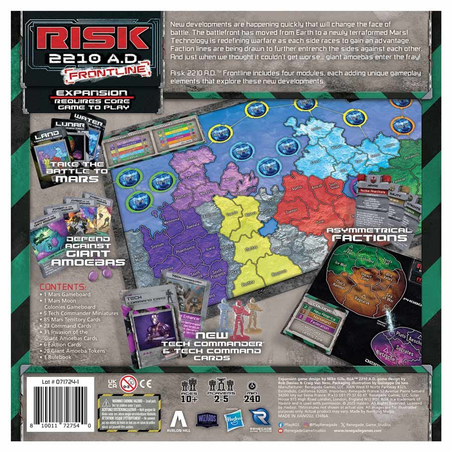 Risk 2210 A.D.: Frontline Expansion rear cover