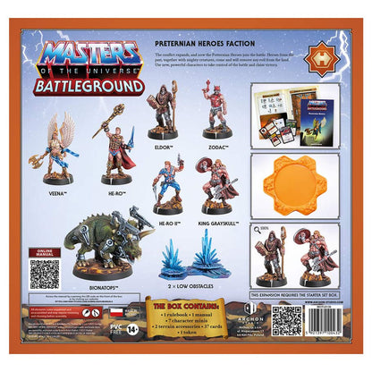 Masters of the Universe: Battleground: Preternian Heroes rear cover