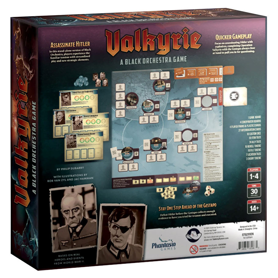 Valkyrie A Black Orchestra Game rear cover