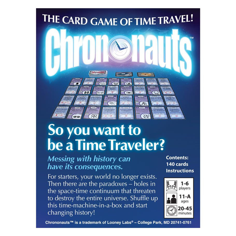 Chrononauts rear cover