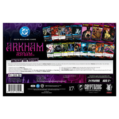 DC Deck-Building Game: Arkham Asylum rear cover