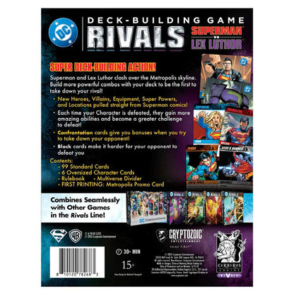 DC Deck-Building Game: Rivals: Superman vs. Lex Luthor rear cover