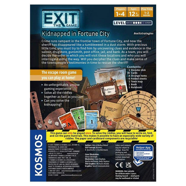 EXIT: Kidnapped in Fortune City rear cover