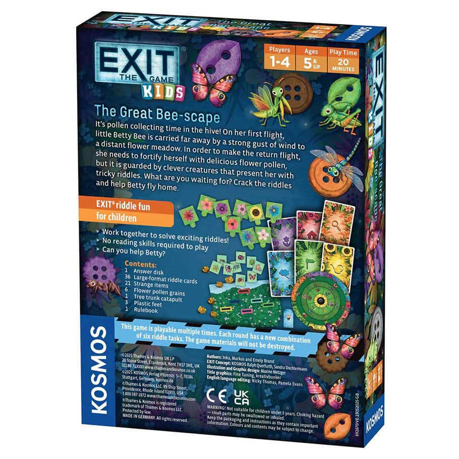 EXIT Kids: The Great Bee-scape rear cover