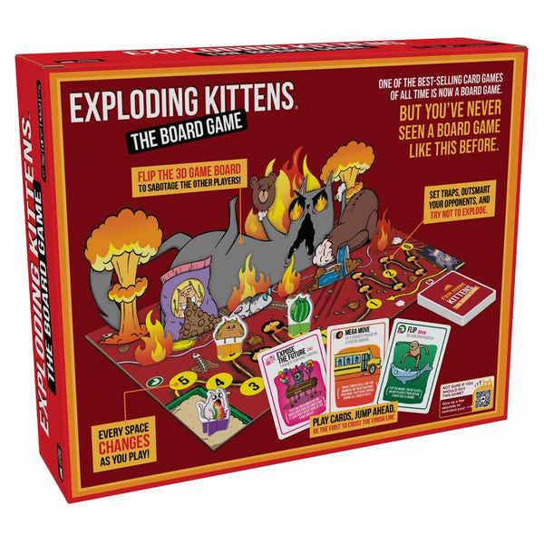 Exploding Kittens: The Board Game rear cover