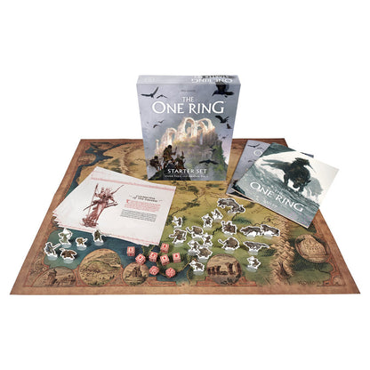 The One Ring: Starter Set - Over Hill and Under Hill components
