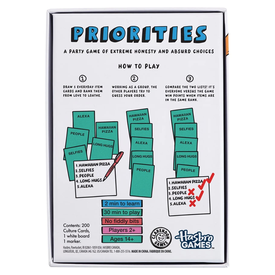 Priorities rear cover