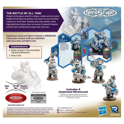 Heroscape: Rising Tide: Knight Primus Adelbern and Ordo Borealis rear cover