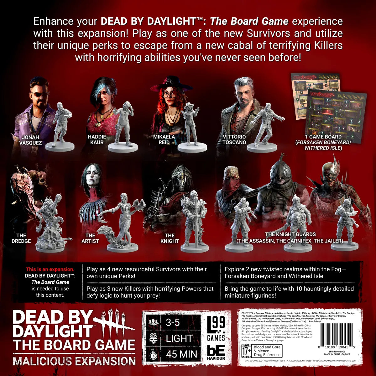 Dead by Daylight: Malicious Expansion rear cover