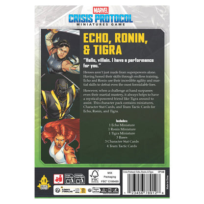 Marvel Crisis Protocol: Echo, Ronin & Tigra rear cover