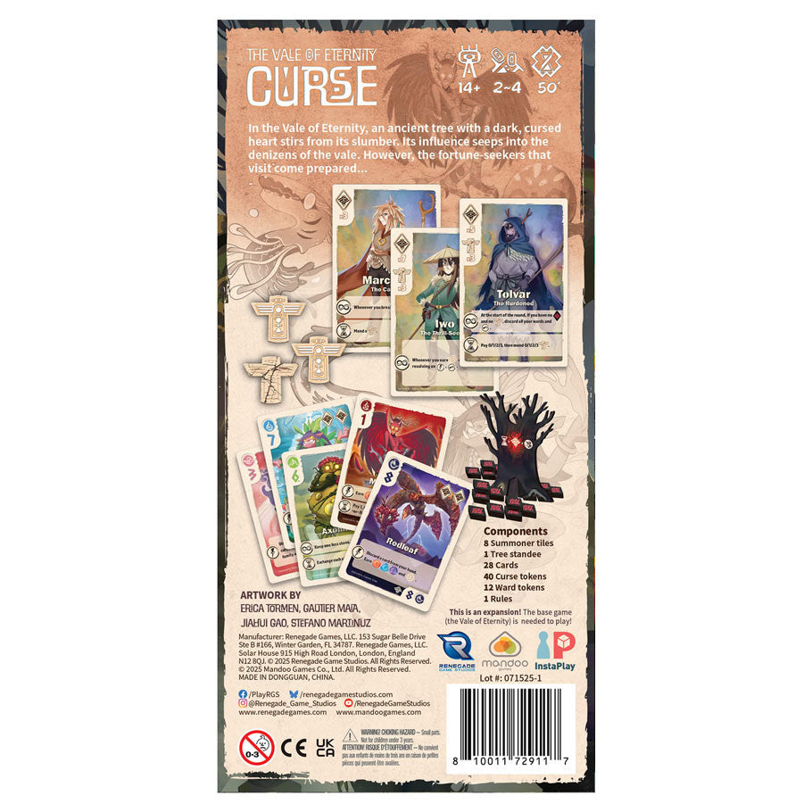 The Vale of Eternity: Curse rear cover