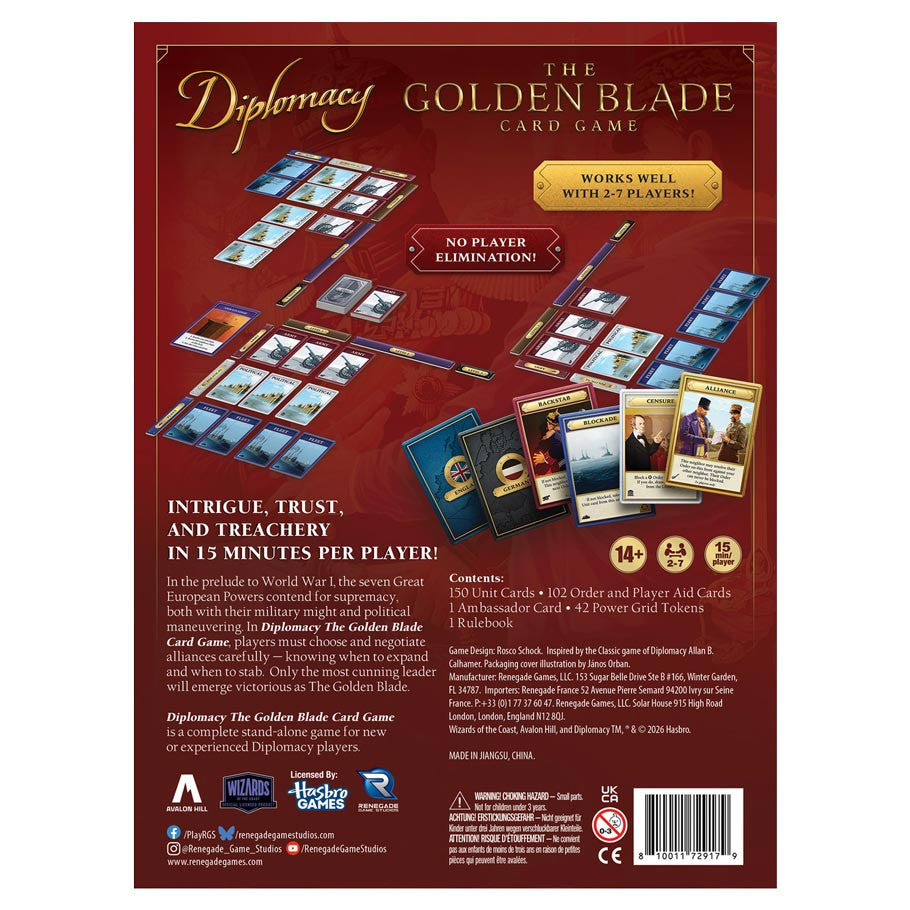 Diplomacy: The Golden Blade rear cover
