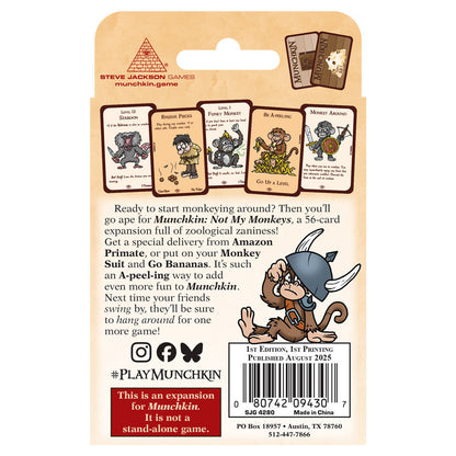 Munchkin: Not My Monkeys rear cover