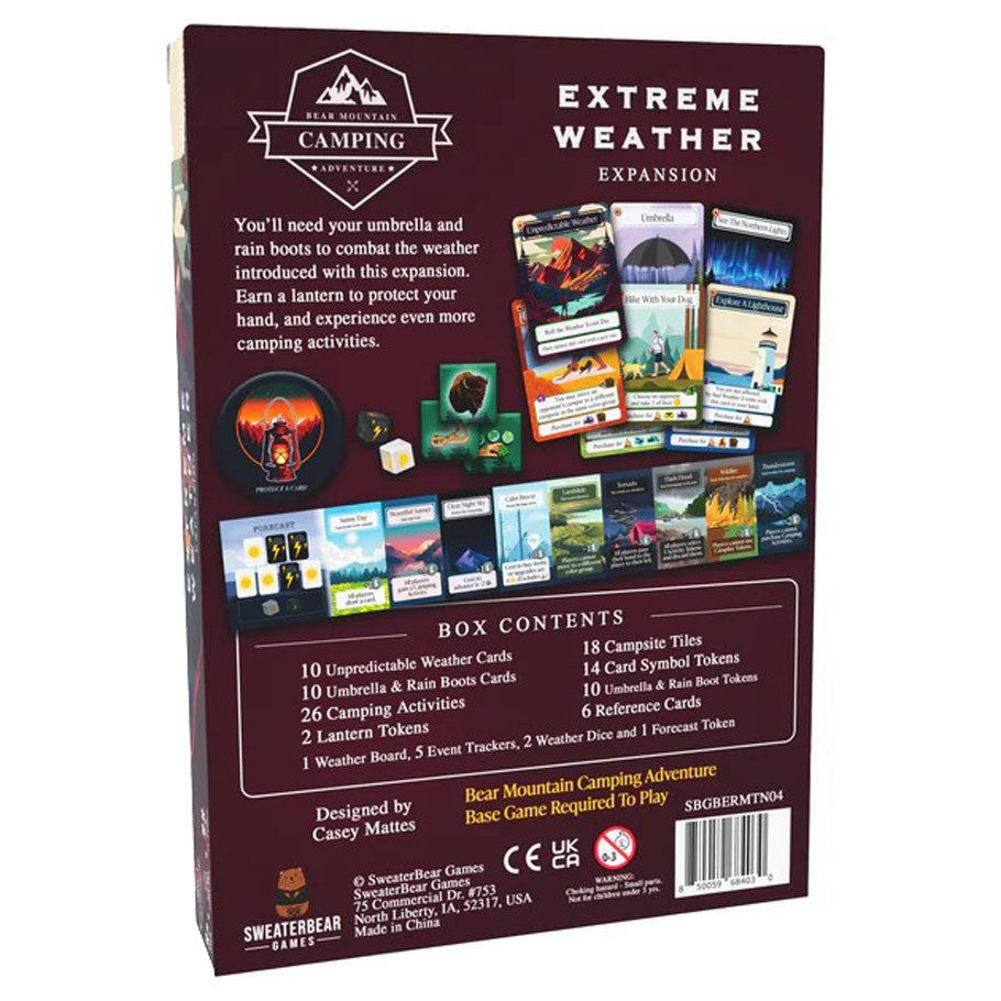 Bear Mountain Camping Adventure: Extreme Weather rear cover