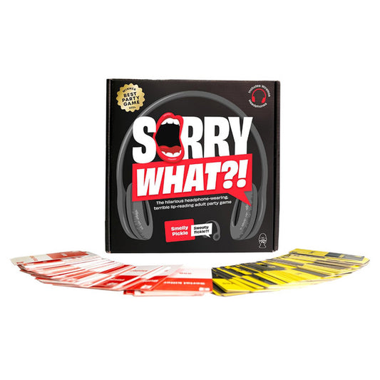 Sorry, What?! party game