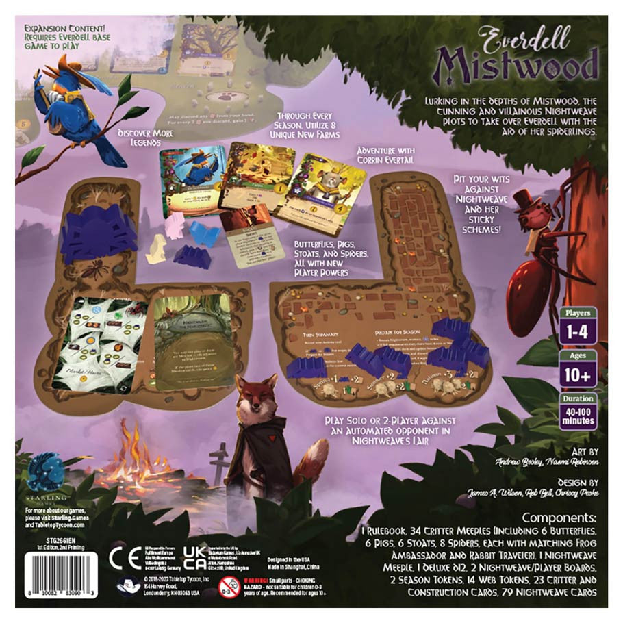 Everdell: Mistwood rear cover
