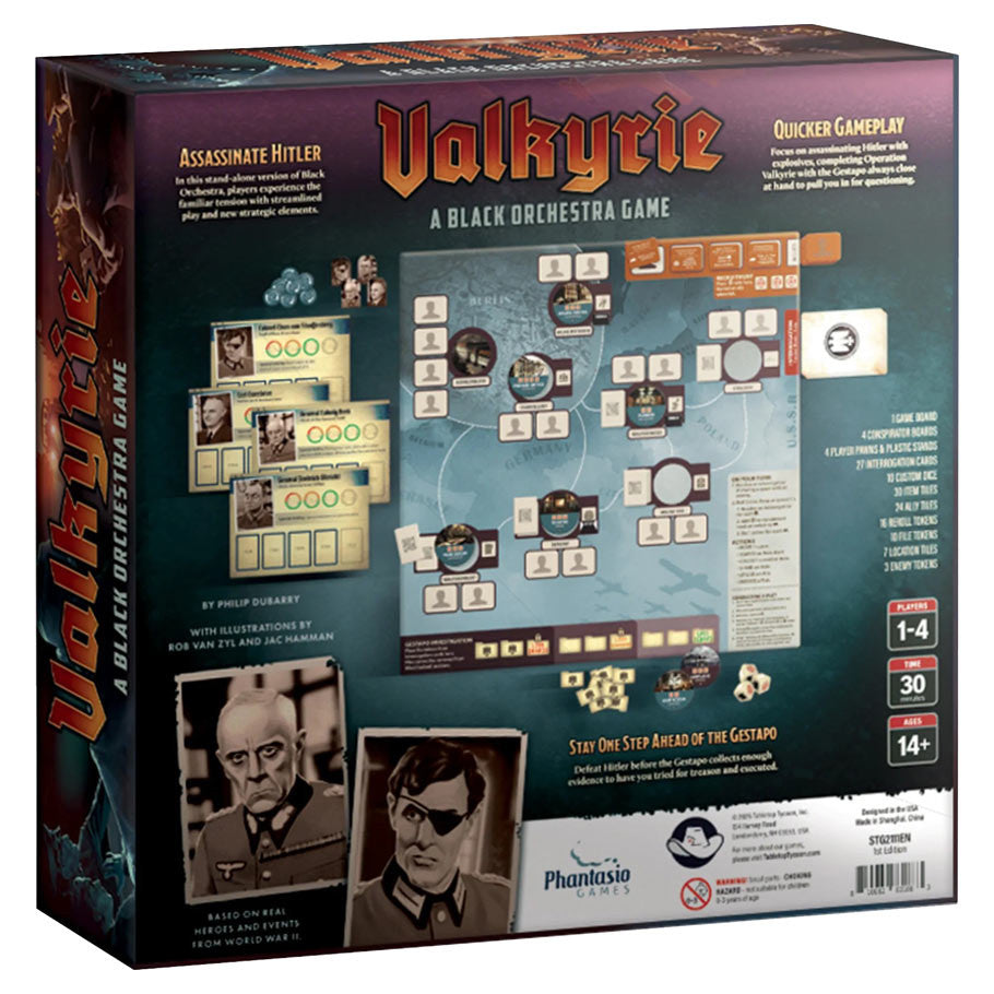 Valkyrie A Black Orchestra Game rear cover