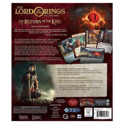 The Lord of the Rings: The Card Game – The Return of the King: Saga Expansion rear cover